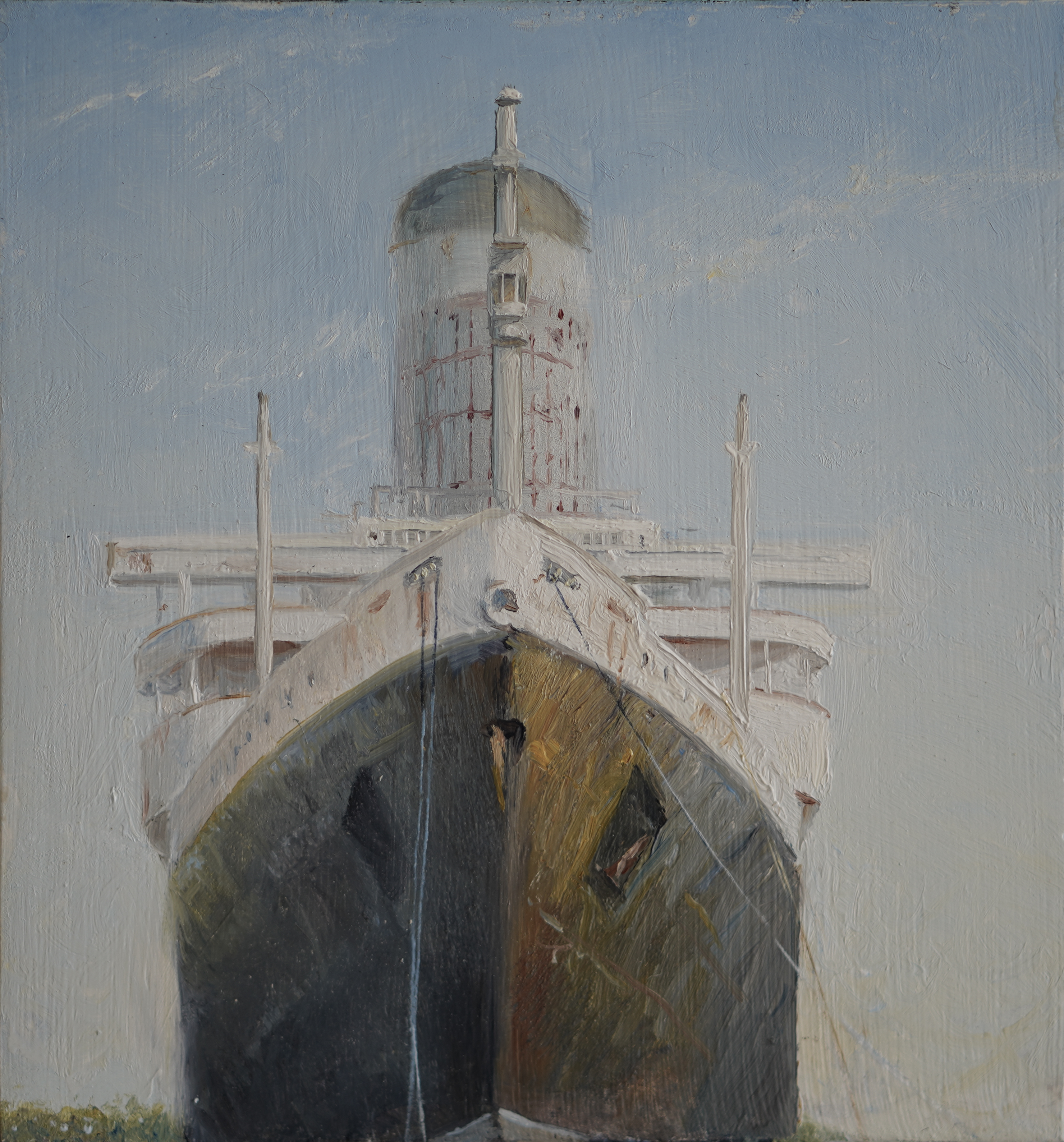 SS United States head on             