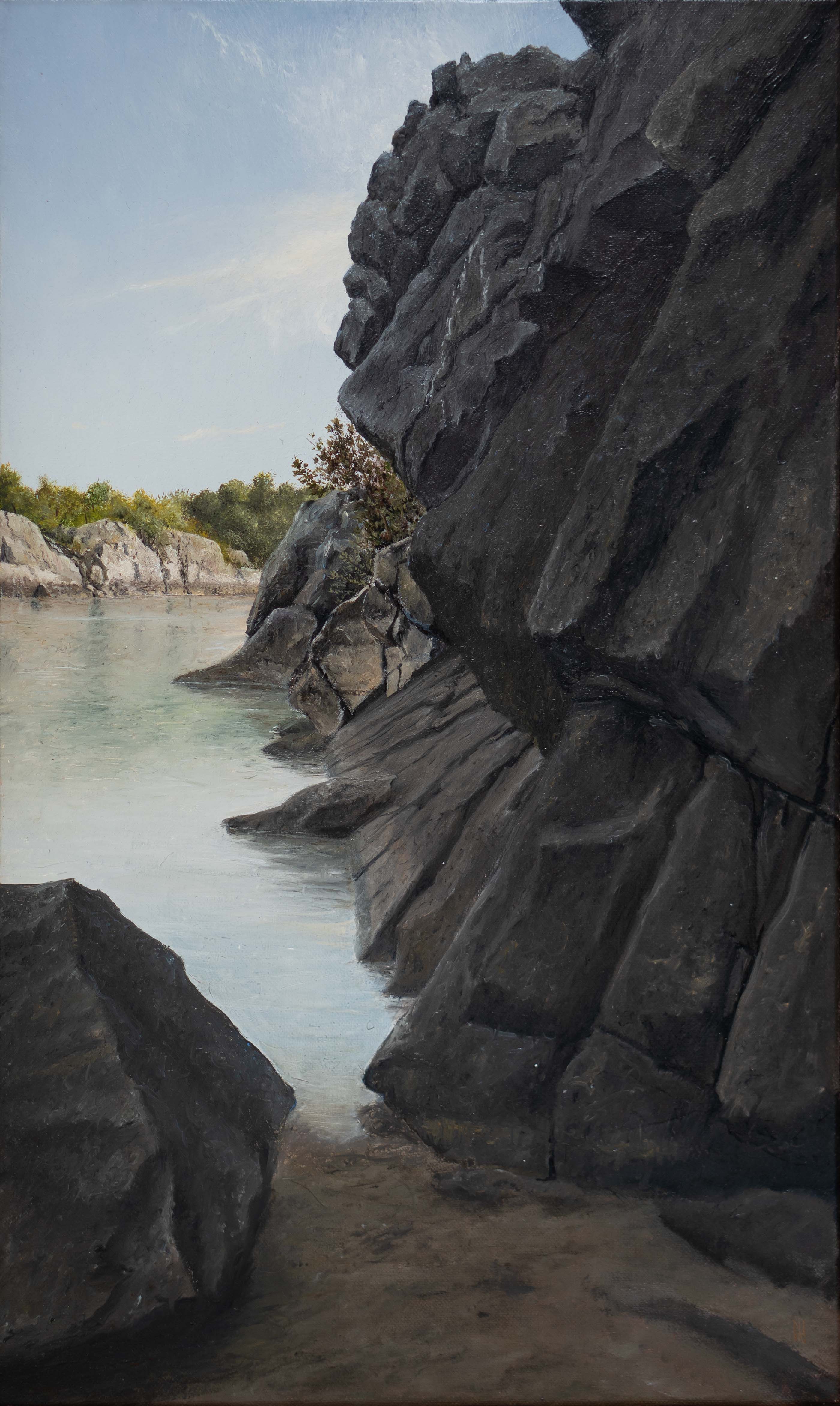 Maryland Cliff Face from the Base of the Virginia Cliffs, Mather Gorge